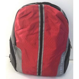 Wenger SwissGear Red Gray 3-Compartment Backpack